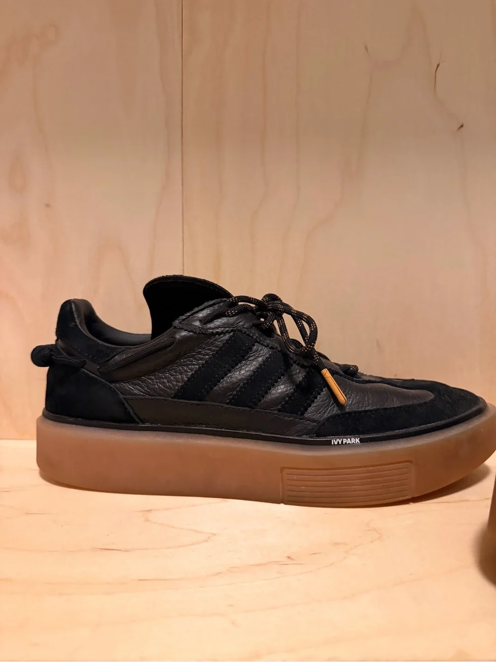 IVY PARK Black Leather & Suede Sneakers. Women size 10.5 Men’s size 9.5